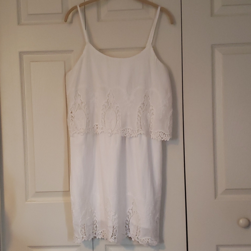 White Crochet Dress
